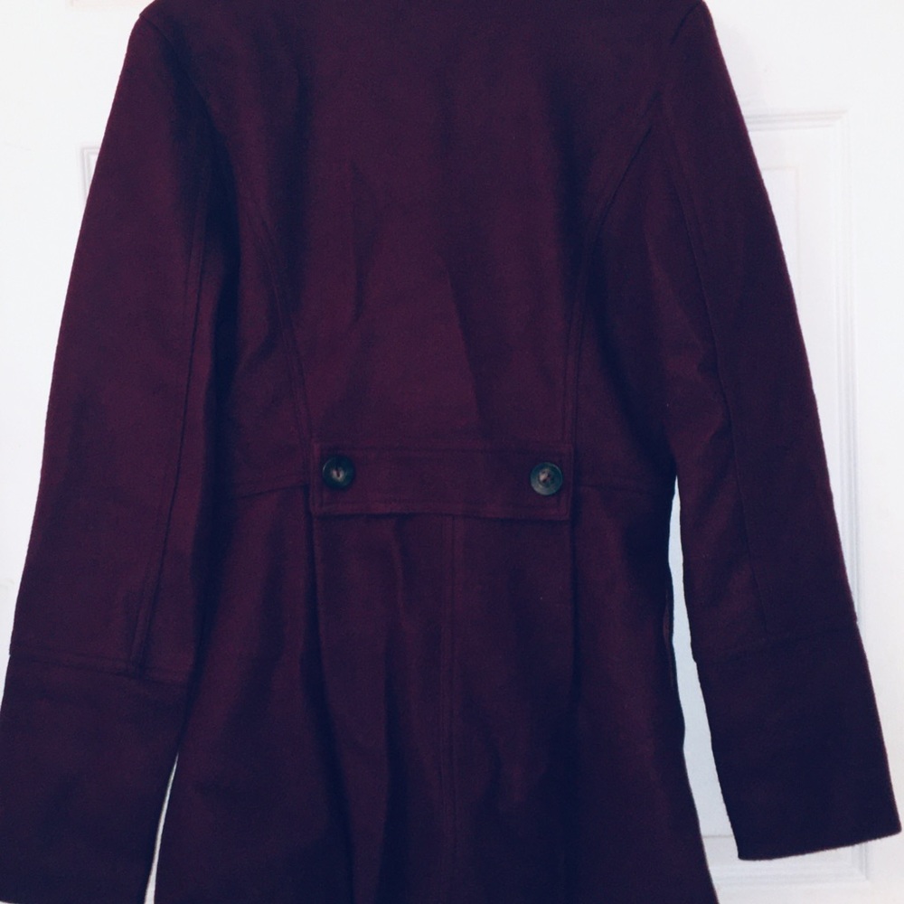 NWT merlot wool blend pea coat - GORGEOUS - Picture 6 of 8
